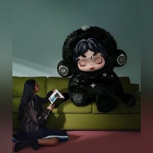 POP MART SKULLPANDA You Found Me! Plush Doll Pendant - Darkness